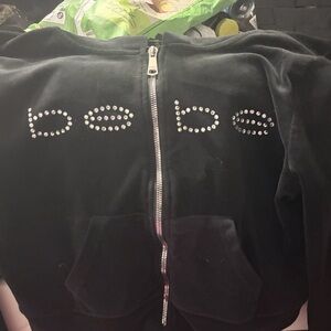 Bebe Black Kids Zip-Up Jacket